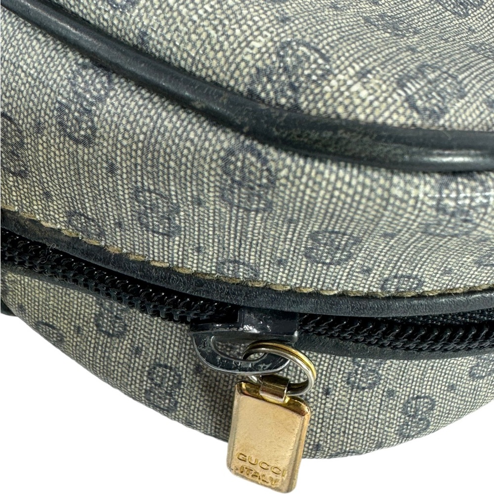 GUCCI Navy Blue Canvas Supreme Micro GG Blue Trim Crossbody Bag Authenticated - Picture 10 of 17